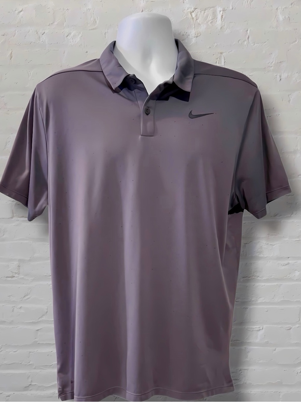 Nike Dri-FIT Golf Polo Shirt Men’s Large Gray Lightweight Athletic